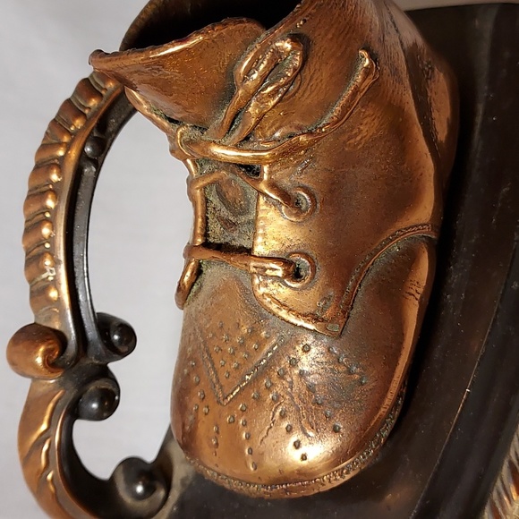 Vintage Bronze Baby Shoes Set of Two - Picture 7 of 7